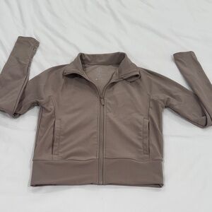 Brown Lightweight Zip-Up Sweater